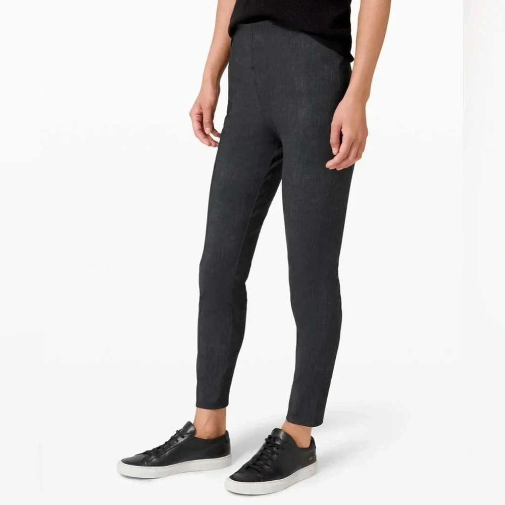NWOT Lululemon Here to There High-Rise 7/8 Pant Crosshatch Texture Black Multi